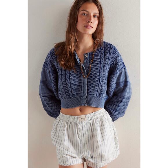 Free People Heritage Knit Cardigan, Large - Picture 2 of 9